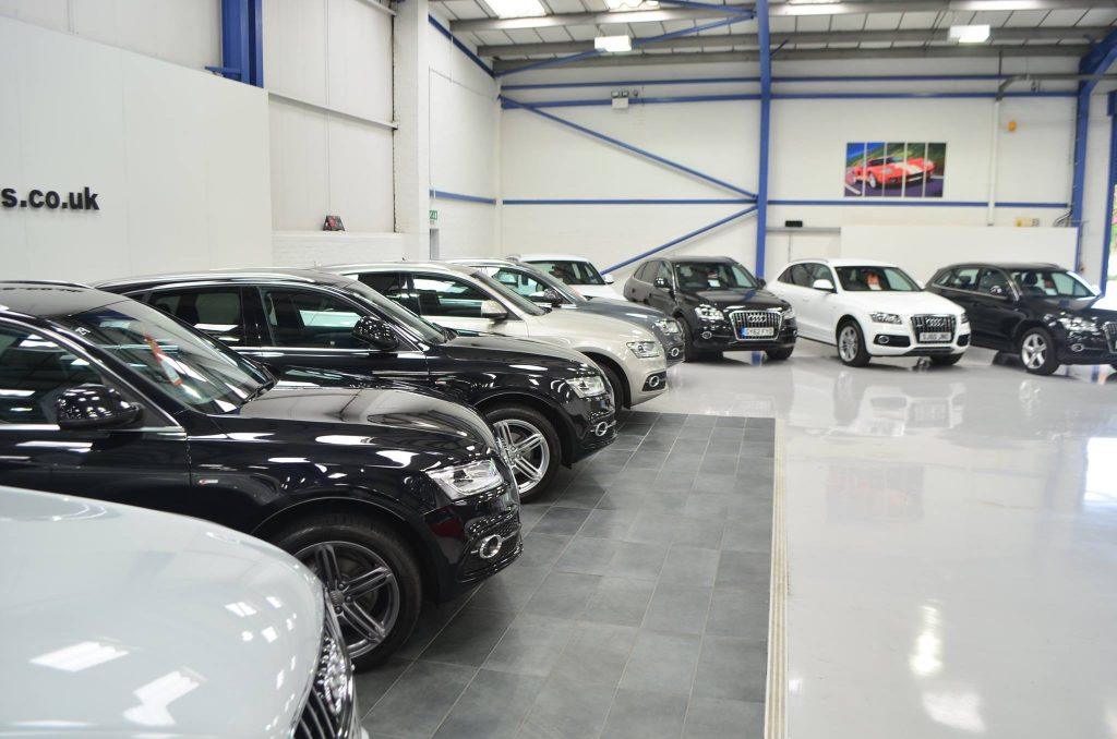 Car showroom resin flooring Sheffield Monarch