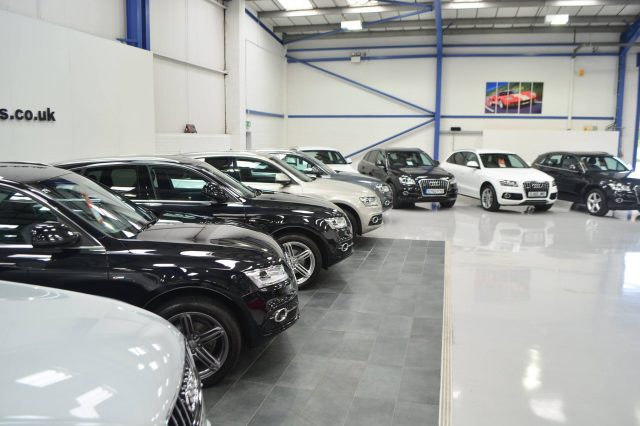 Car showroom resin flooring Sheffield Monarch